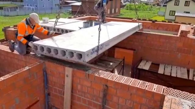 Монтаж плит перекрытий смотреть онлайн