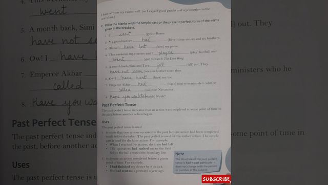 The Perfect Tenses Ch.11 [class- 6] Headword 'New Grammar with a smile' #Answers смотреть онлайн