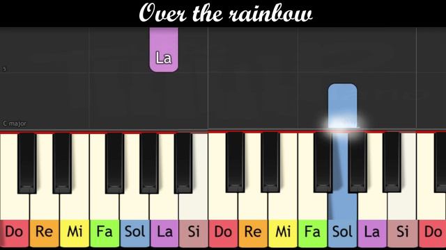 Apprendre la chanson du Magicien d'Oz "Over the rainbow" (piano très facile pour enfant ou débutant смотреть онлайн