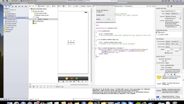 Урок 1 - Создание программы Hello World для iOS 7 смотреть онлайн