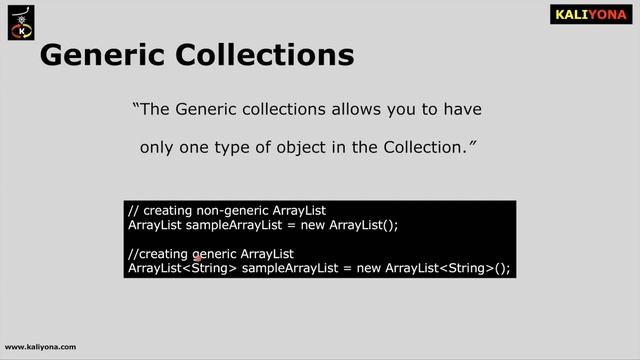 What are the Advantages of Generic Collections | Java Interview Questions | Kaliyona | In Kannada смотреть онлайн