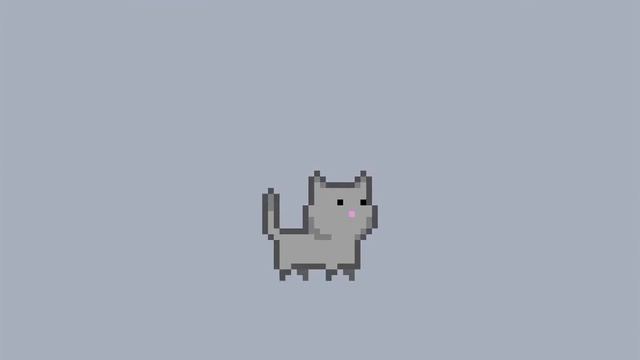 Pixel cat run animation. Анимация бега пиксельной котейки. смотреть онлайн