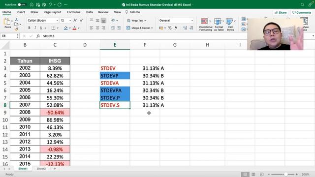 Memahami Rumus Standar Deviasi di MS Excel смотреть онлайн