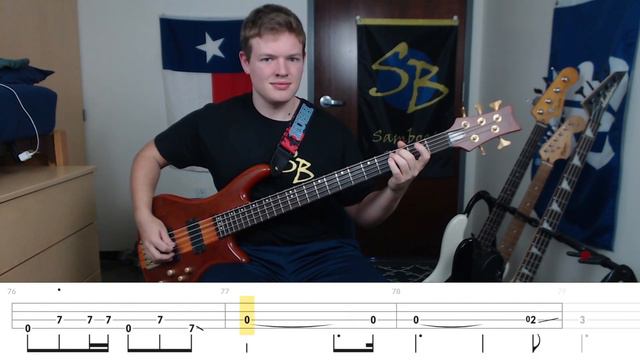 Nothing Else Matters - Metallica (Bass ONLY Cover with Tabs) смотреть онлайн
