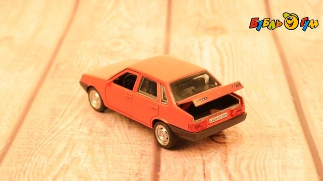 Машина Lada 21099 ТЕХНОПАРК Спутник инерционная красная смотреть онлайн