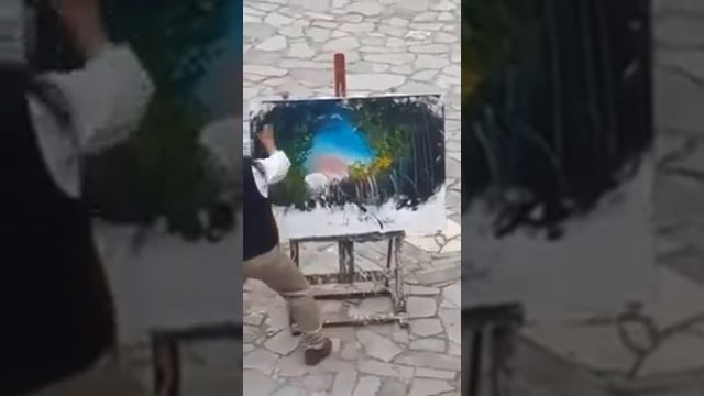 Художник-виртуоз!Рисует рукой.Очень красиво! смотреть онлайн