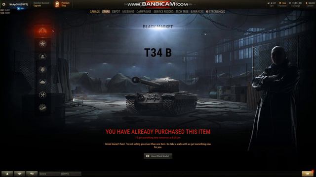 World of Tanks Black Market T34B смотреть онлайн
