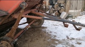 А-ля мотоблок, тормоза на прицеп собственной конструкции. Зацените эффективность