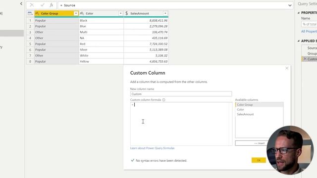 Calculate Percentage Of Total In Power Query