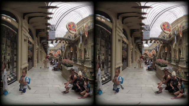 VR180 3D GUM Shopping Center In The Heart Of Moscow Russia Next To Red Square (travel Videos)