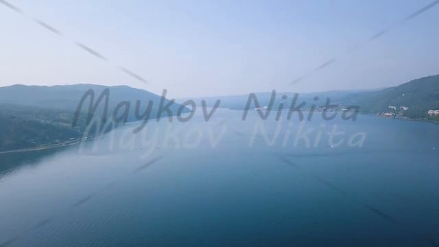Russia, Irkutsk. Source of the Angara River from Lake Baikal, From Drone смотреть онлайн