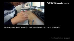 ADXL335 accelerometer with Arduino