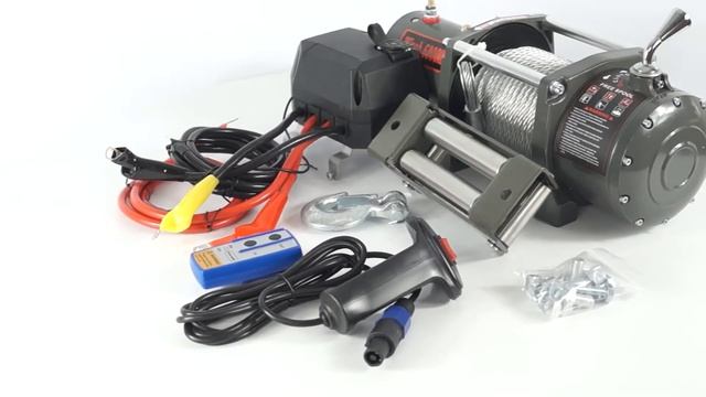 Лебедка электрическая 12V Electric Winch 6000lbs / 2722 кг со стальным тросом и блоком управления