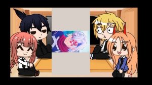 Реакция "Человек-бензопила" на "Клинок рассекающий димонов"/гача клуб