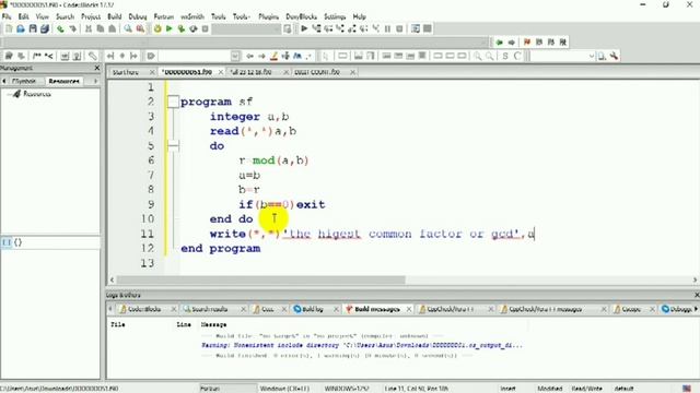 Find GCD or HCF and LCM in one program in Fortran смотреть онлайн