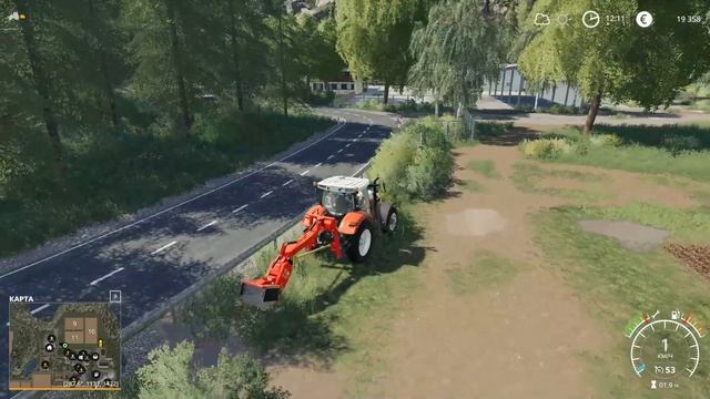 Farming Simulator 19 "Карта Minibrunn прохождение" Часть 3 Обработка поля + корчевание пней смотреть онлайн
