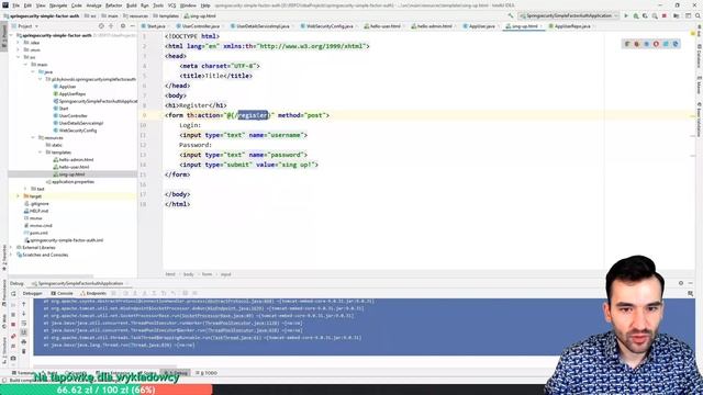 SPRING SECURITY - SIMPLE FACTOR AUTHORIZATION [KOLOWIUM] смотреть онлайн