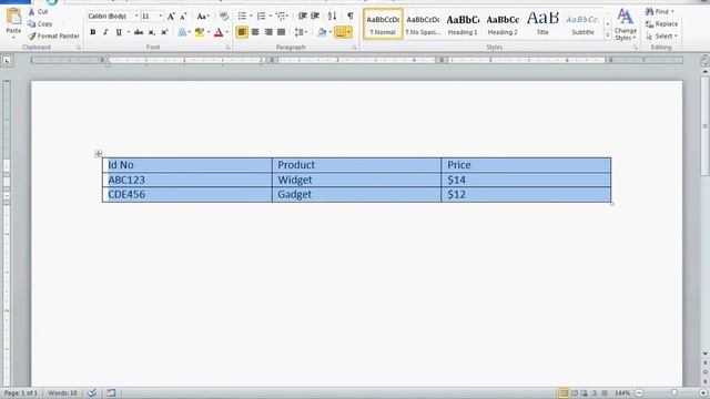 Word 2010 to Excel Conversion смотреть онлайн