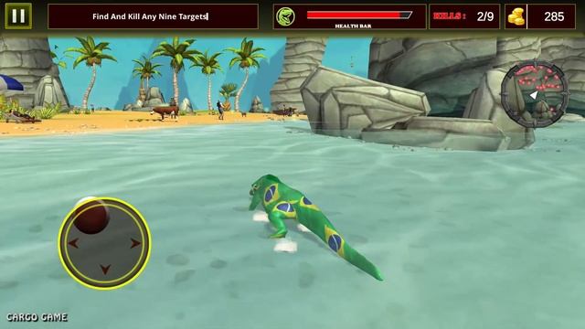 Komodo Dragon Simulator Games - Attack enemy and animals - GamePlay Android HD смотреть онлайн