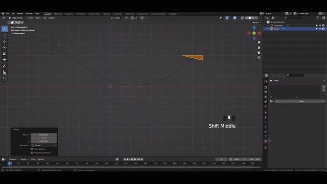 Анимация бумажного самолетика в Blender смотреть онлайн