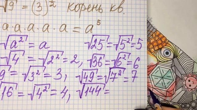 Корень квадратный из числа Алгебра 8 класс Макарычев Дорофеев смотреть онлайн