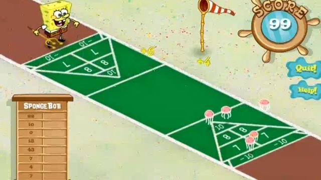Spongebob Squarepants: Jellyfish Shuffleboard Gameplay смотреть онлайн