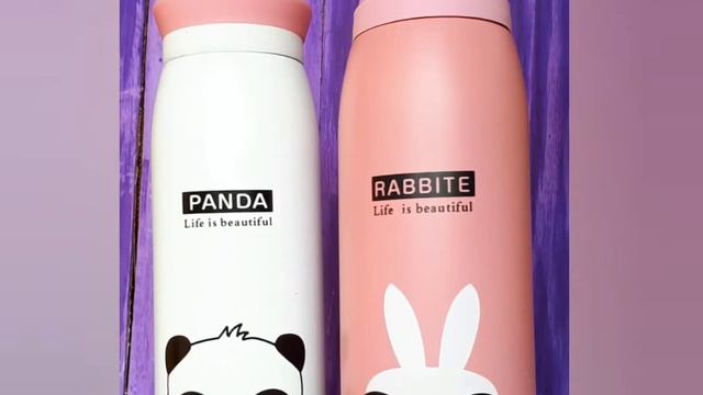 Термокружка Панда и Зайка, 500мл. Магазин подарков смотреть онлайн