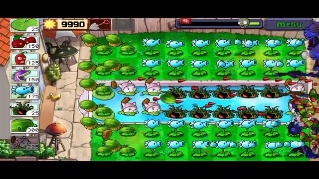 plants vs zombies (last stand) gameplay from 1 until 4 flag completed смотреть онлайн