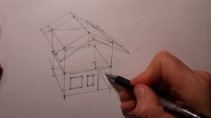 Как нарисовать дом в перспективе.