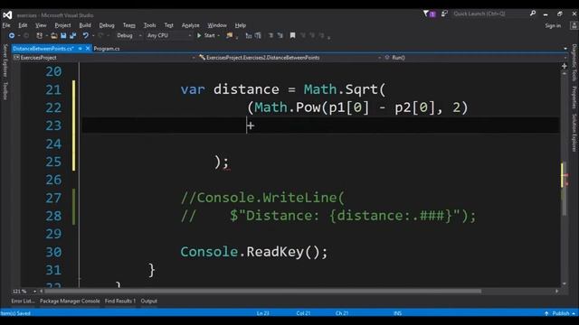 distance between points in c# смотреть онлайн