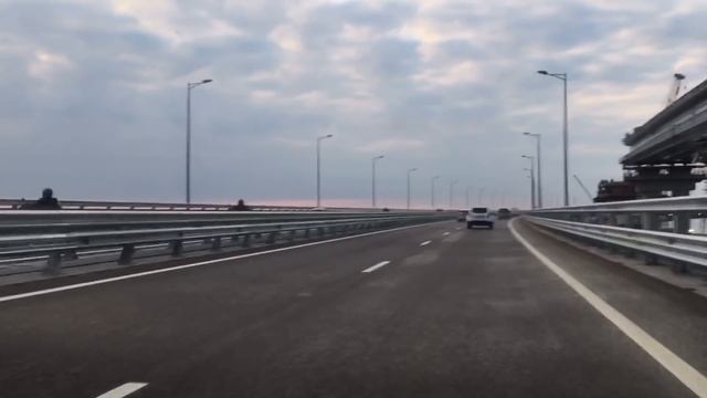Первый проезд по Крымскому мосту. Впечатлений масса! смотреть онлайн