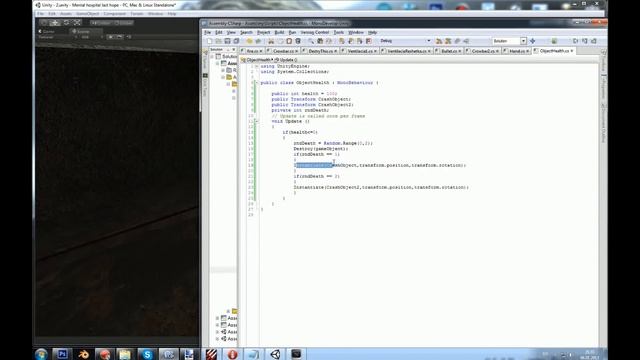 Unity урок, Разрушение объектов смотреть онлайн