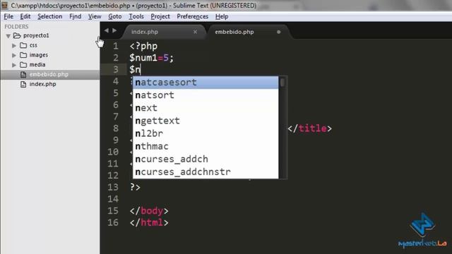 Curso de Programación Web [Video 15] - Embebido de PHP en HTML смотреть онлайн