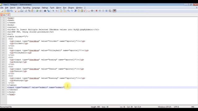 how to insert multiple selected checkbox values in database in php 5.6 смотреть онлайн