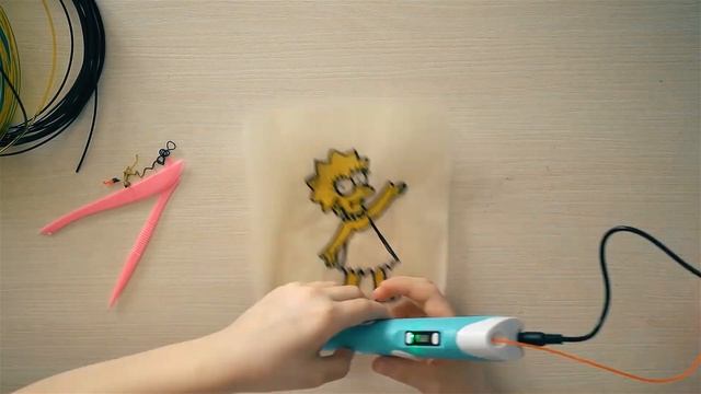 3D ручка / Рисуем Лизу Симпсон / 3Д ручка #3dручка #3дручка #рисование