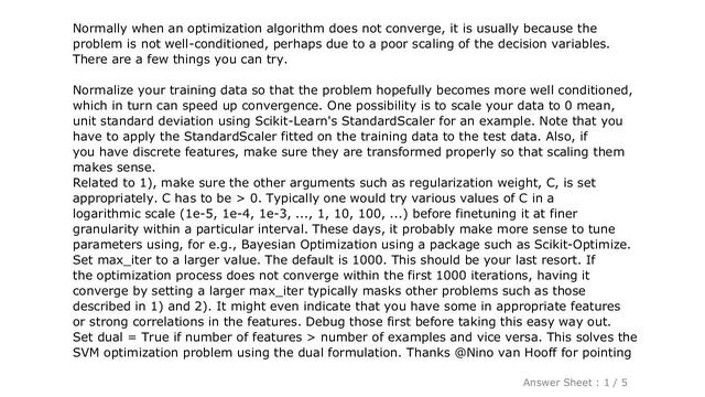 PYTHON : ConvergenceWarning: Liblinear failed to converge, increase the number of iterations смотреть онлайн