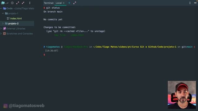 Curso gratuito Git e Github #5 - Colocando arquivos no stage смотреть онлайн