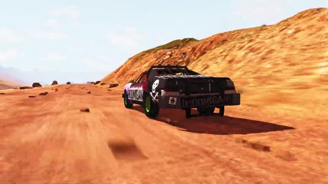 BeamNG Drive - Racing The Holbrook Growler On The Long Bumpy Desert Road смотреть онлайн