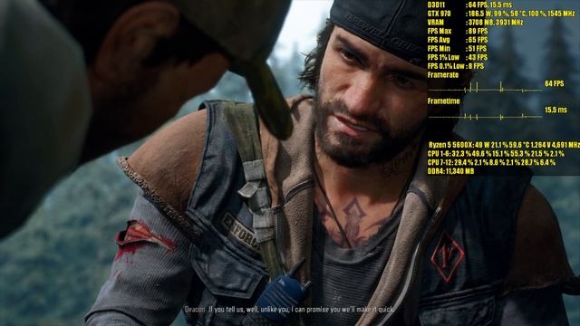 Days Gone GTX 970 OC & Ryzen 5 5600X | 1080p | FRAME-RATE TEST смотреть онлайн