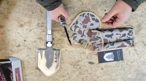 Многофункциональная сапёрная лопата (распаковка)