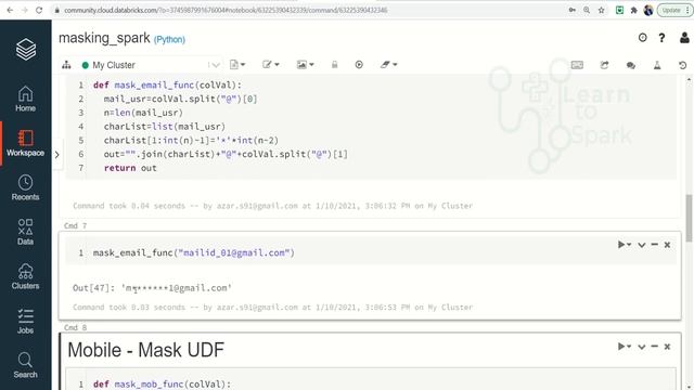 Spark Interview Question | Scenario Based | Masking Data with Demo | LearntoSpark смотреть онлайн