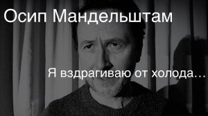 Осип Мандельштам . Я вздрагиваю от холода …