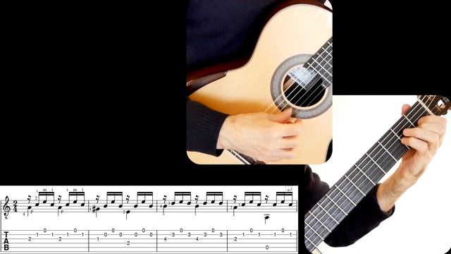 Aguado- Etude in A minor, easy guitar etude, tutorial смотреть онлайн