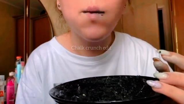 Chalk Crunch With Creamy Paste// #asmr #crunchy#wetchalk #asmrsounds#chalkasmr Ll LERKIN CRUNCH Ll