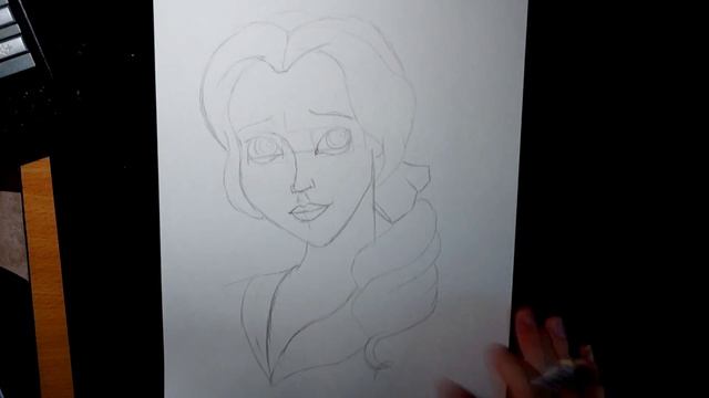 Как нарисовать Белль из Красавица и чудовище. смотреть онлайн
