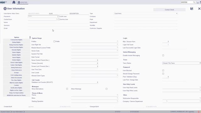 SYS 10130 : SYST03 - Creating a New System User смотреть онлайн