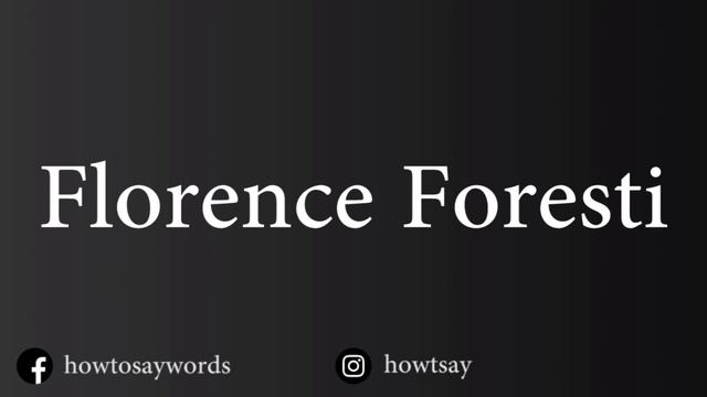 How To Pronounce Florence Foresti смотреть онлайн