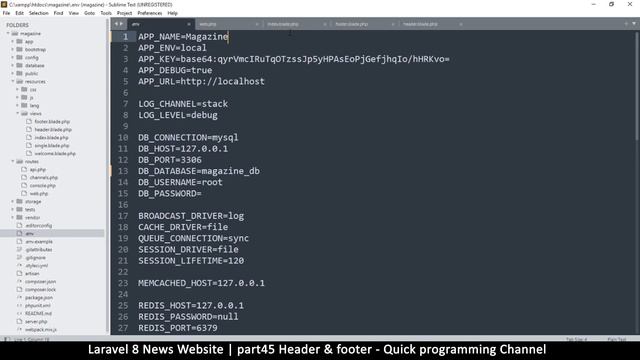#45 Laravel 8 News Website | Header & Footer | Quick programming tutorial смотреть онлайн