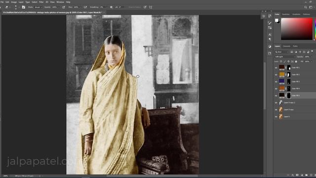 How to Restore and Colorize old Damaged Photo in Photoshop | Photo Restoration Tutorial |@jalpapate смотреть онлайн