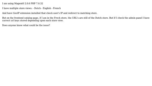 Magento: Multi store URL's of wrong store with GEOIP extension смотреть онлайн
